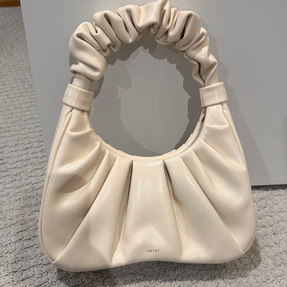 JW PEI Gathered Cream Shoulder Bag